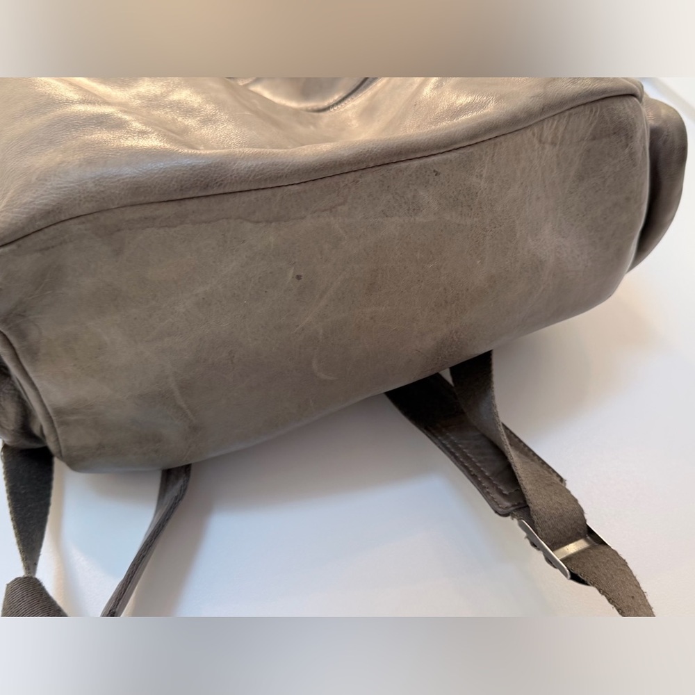 Gray Leather Backpack - image 3